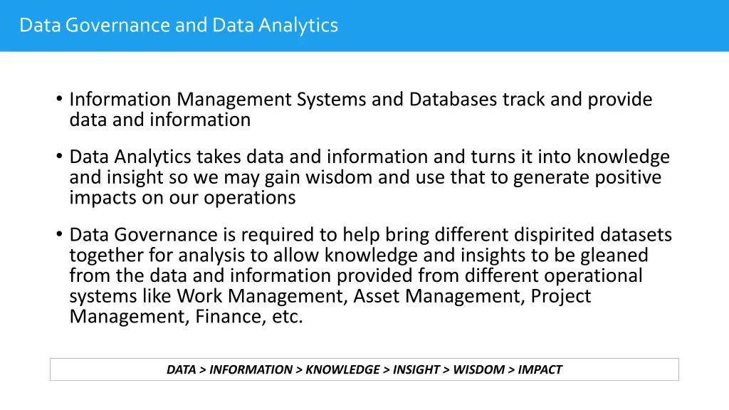 data governance and data analytics