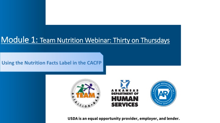 module 1 module 1 team nutrition webinar thirty