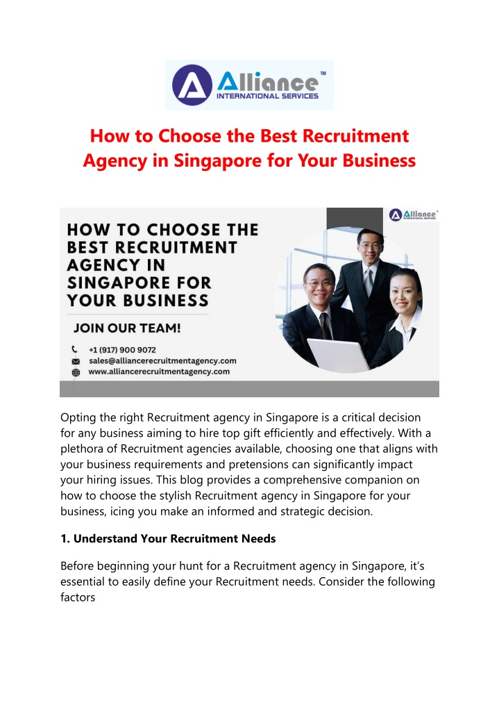 how to choose the best recruitment agency