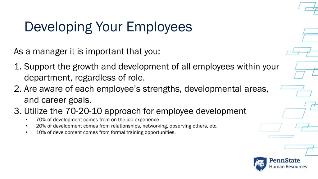 developing your employees