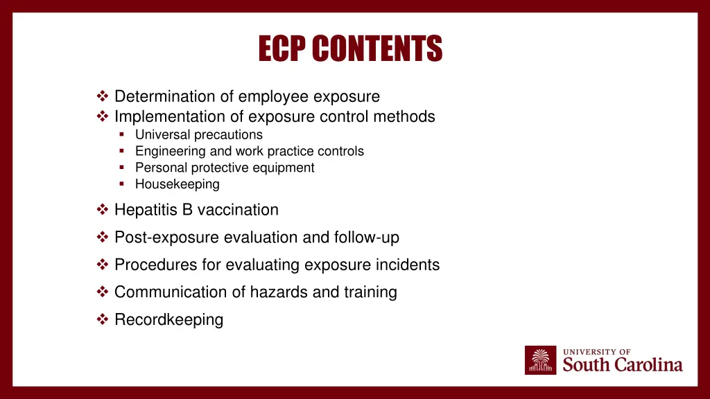 ecp contents