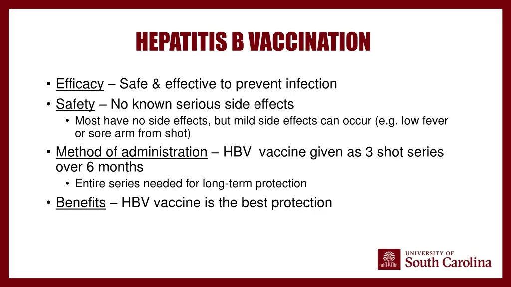 hepatitis b vaccination