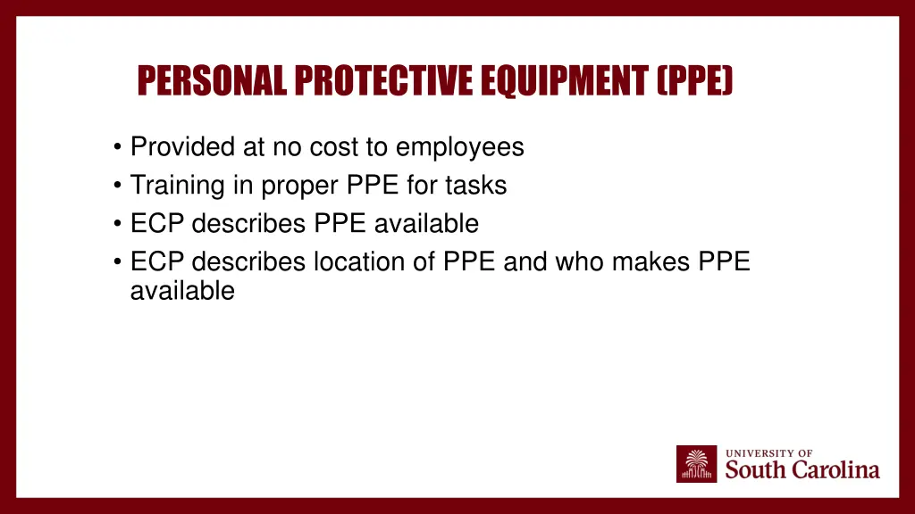 personal protective equipment ppe