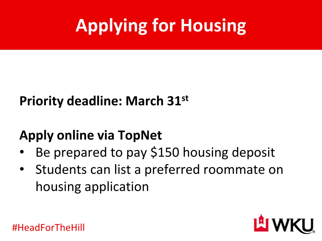 applying for housing