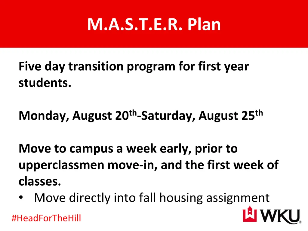 m a s t e r plan