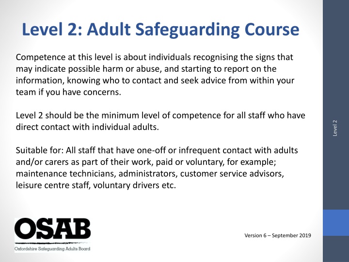 level 2 adult safeguarding course