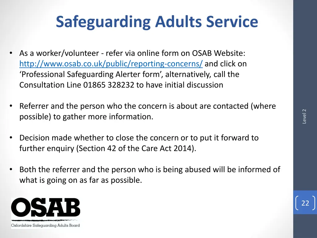 safeguarding adults service