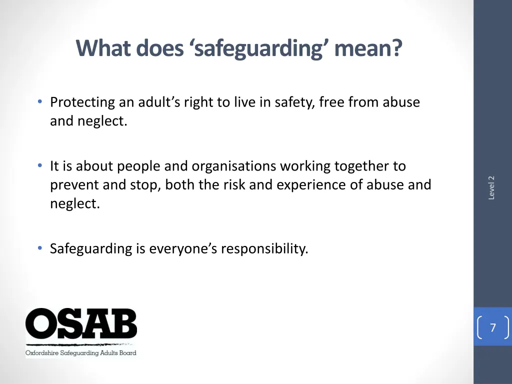 what does safeguarding mean