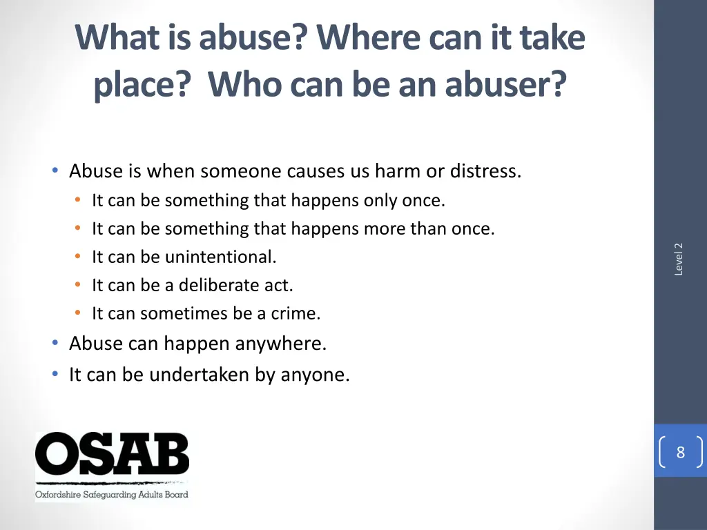 what is abuse where can it take place