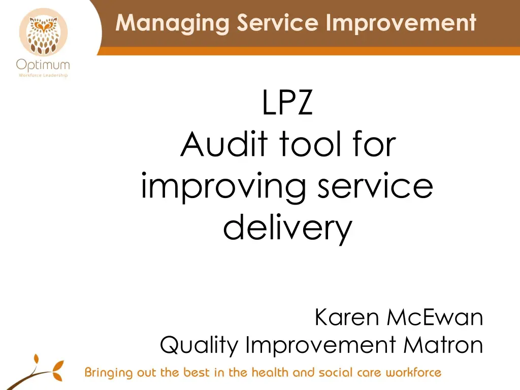 managing service improvement