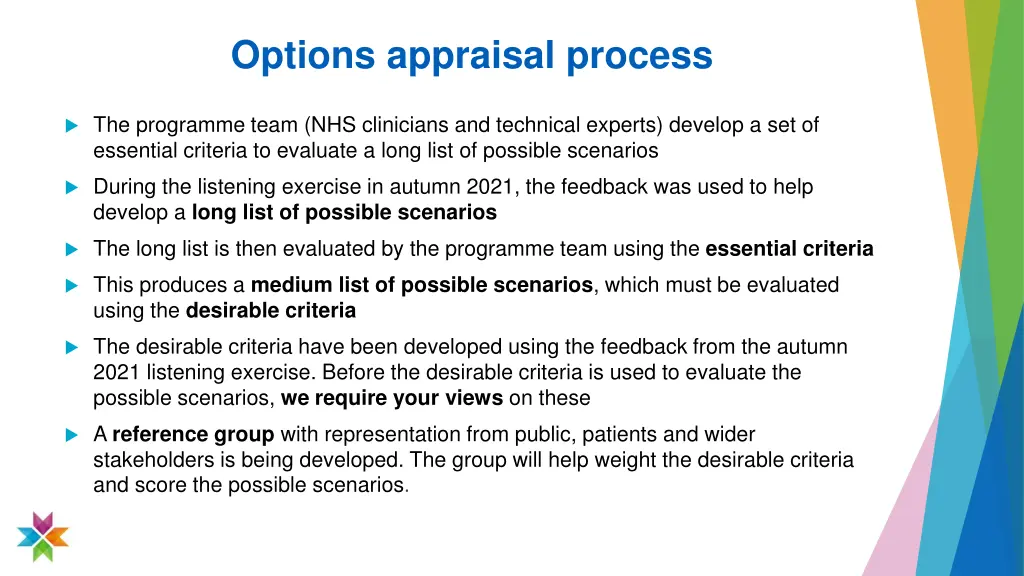 options appraisal process 1