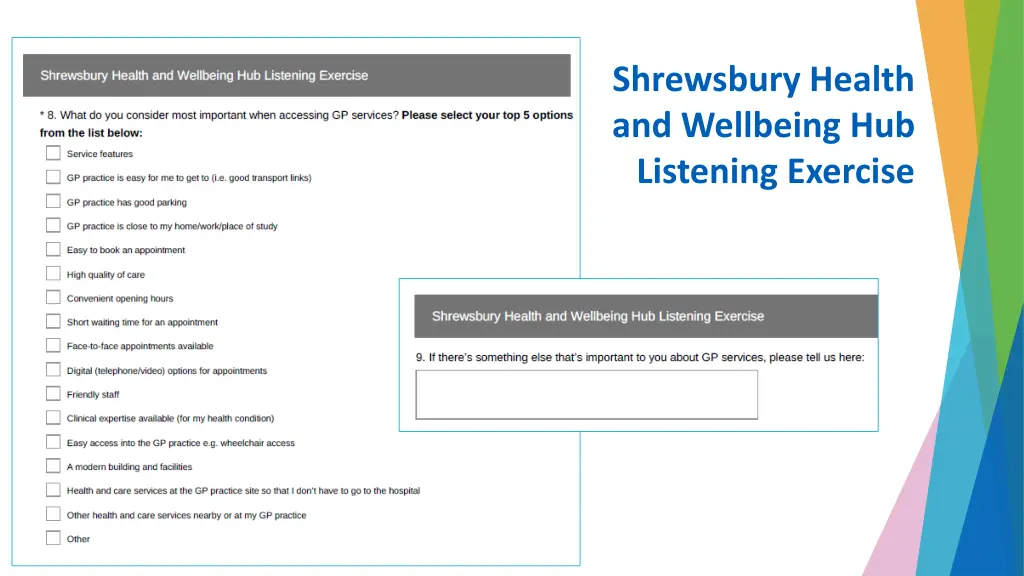 shrewsbury health and wellbeing hub listening