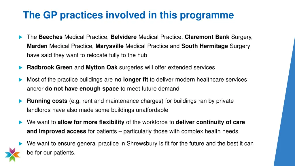 the gp practices involved in this programme