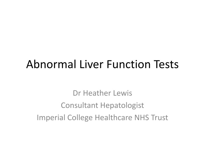 abnormal liver function tests