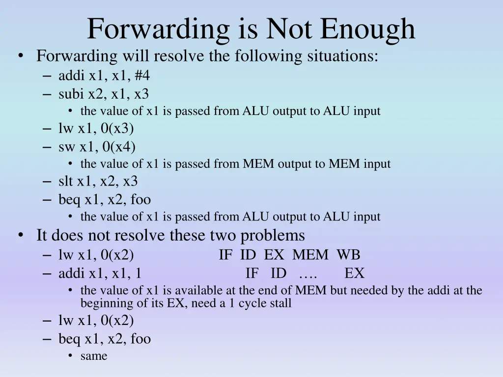 forwarding is not enough forwarding will resolve