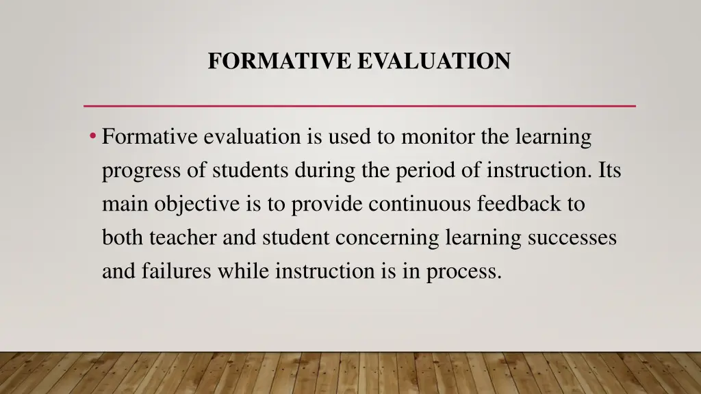 formative evaluation