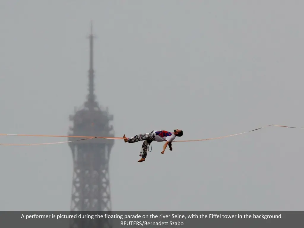 a performer is pictured during the floating