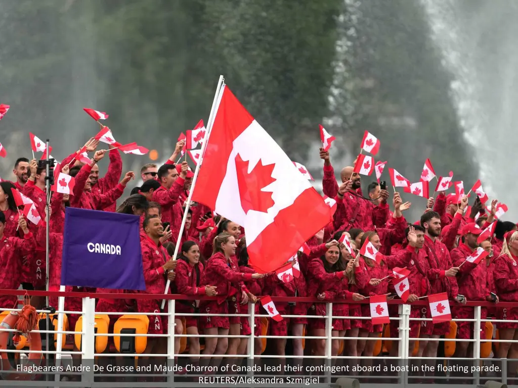 flagbearers andre de grasse and maude charron