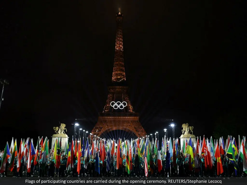 flags of participating countries are carried