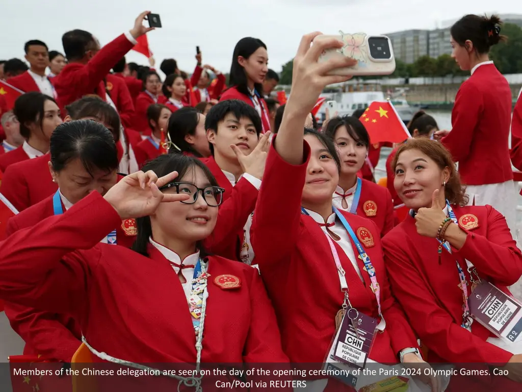 members of the chinese delegation are seen