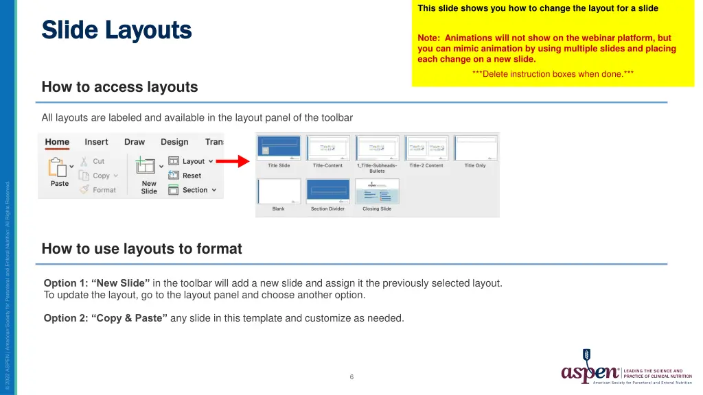 this slide shows you how to change the layout