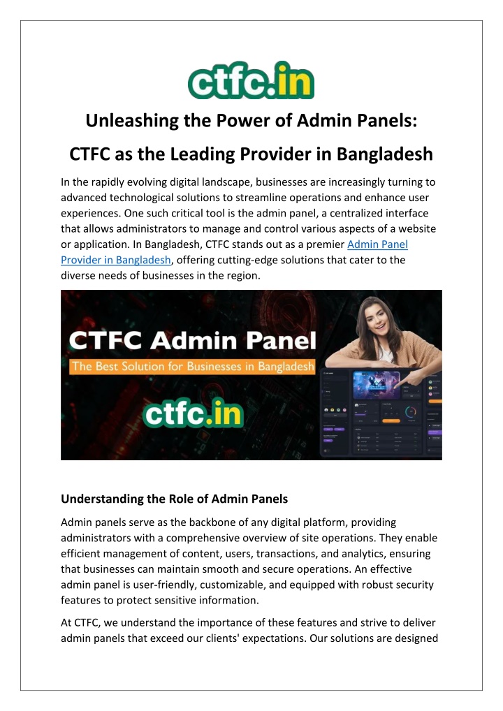 unleashing the power of admin panels