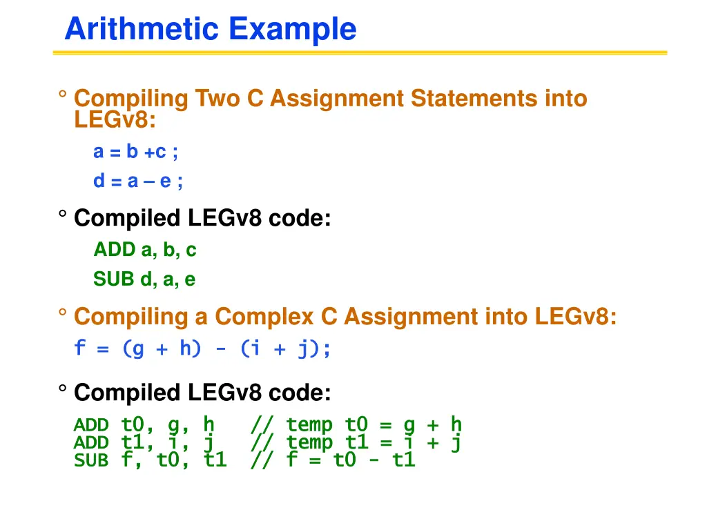 arithmetic example