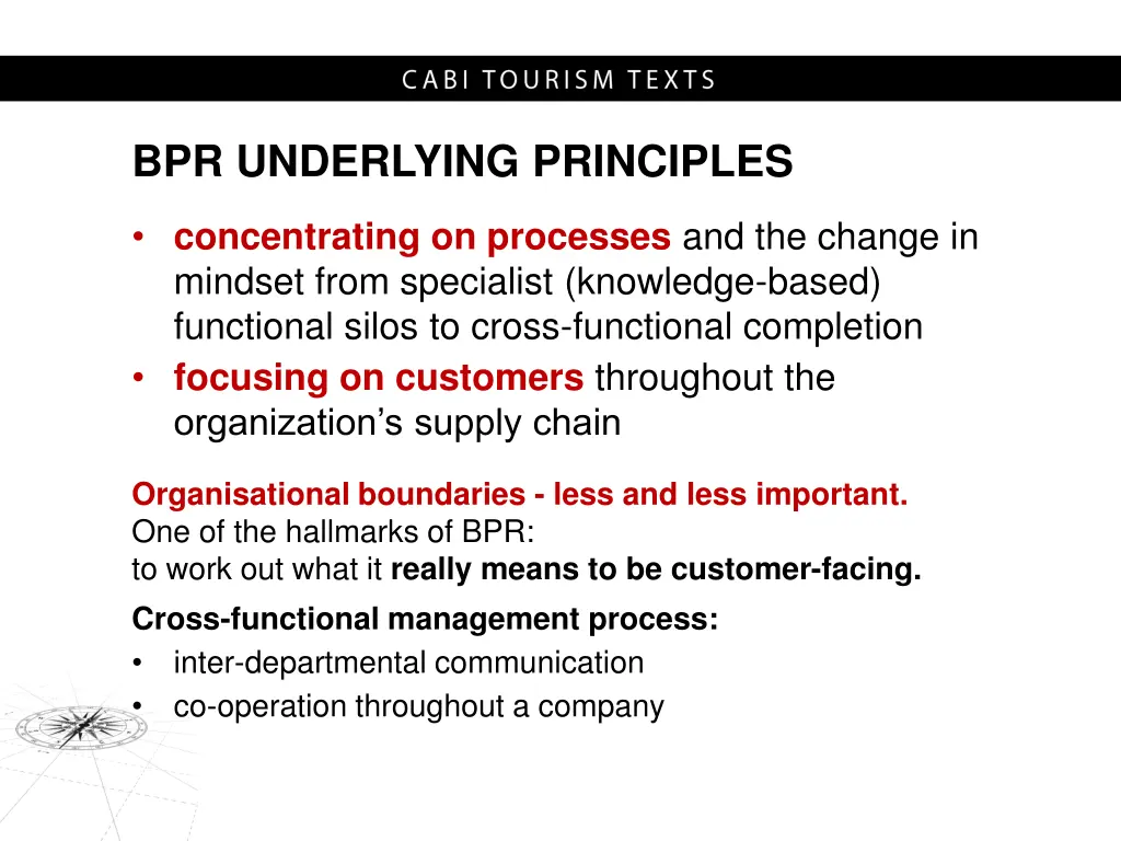 bpr underlying principles