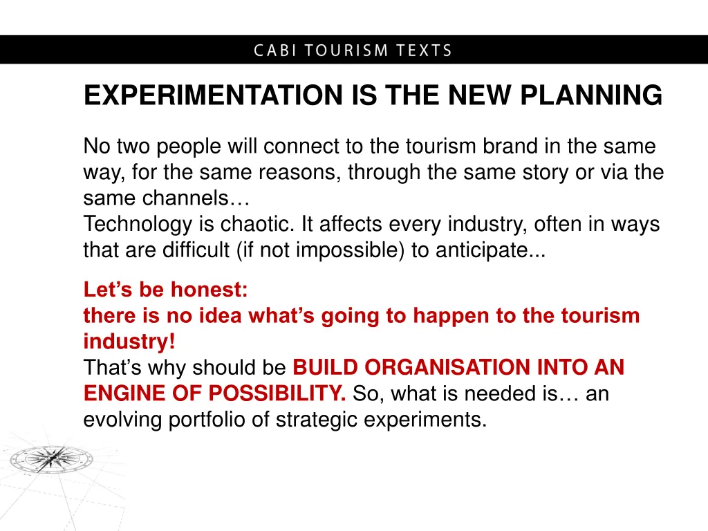 experimentation is the new planning