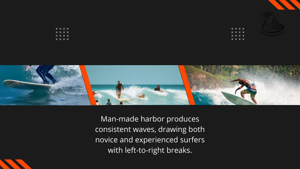 man made harbor produces consistent waves drawing