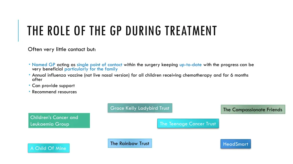 the role of the gp during treatment