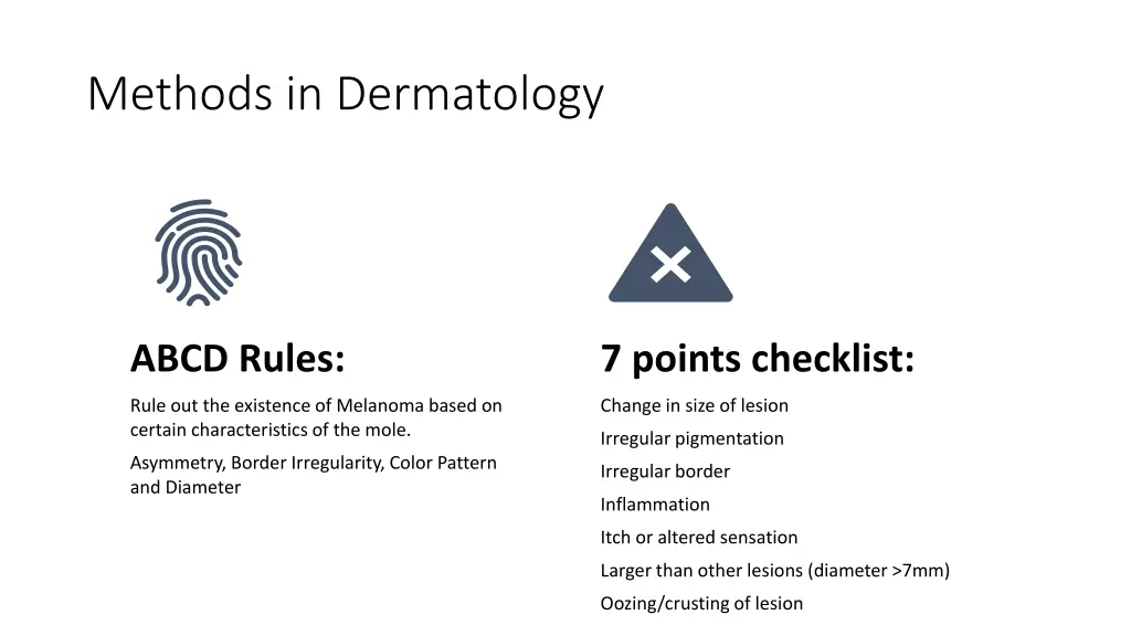 methods in dermatology