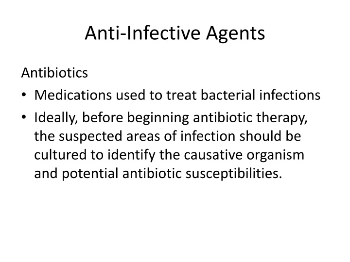 anti infective agents