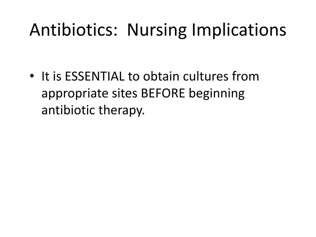 antibiotics nursing implications 1