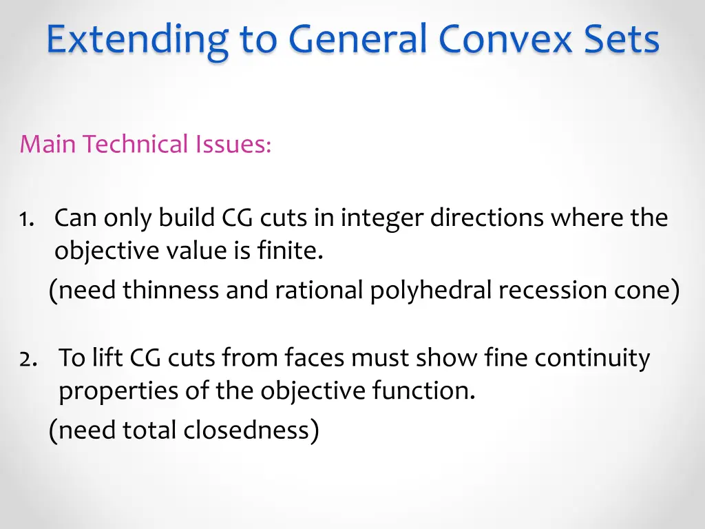 extending to general convex sets