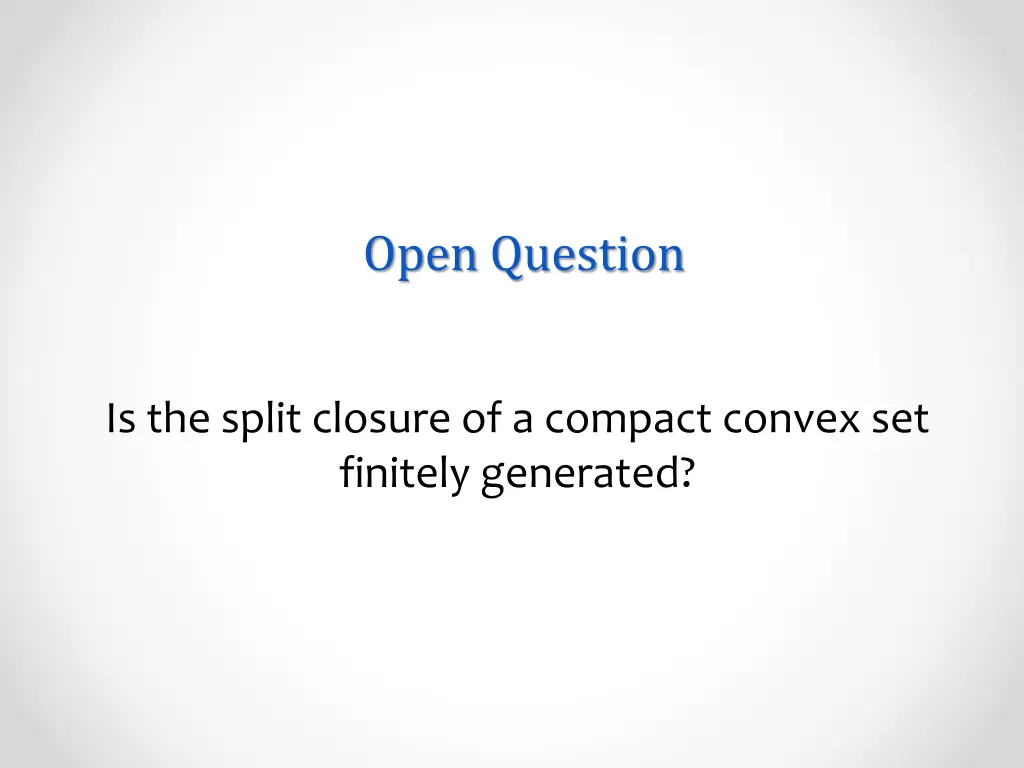 open question