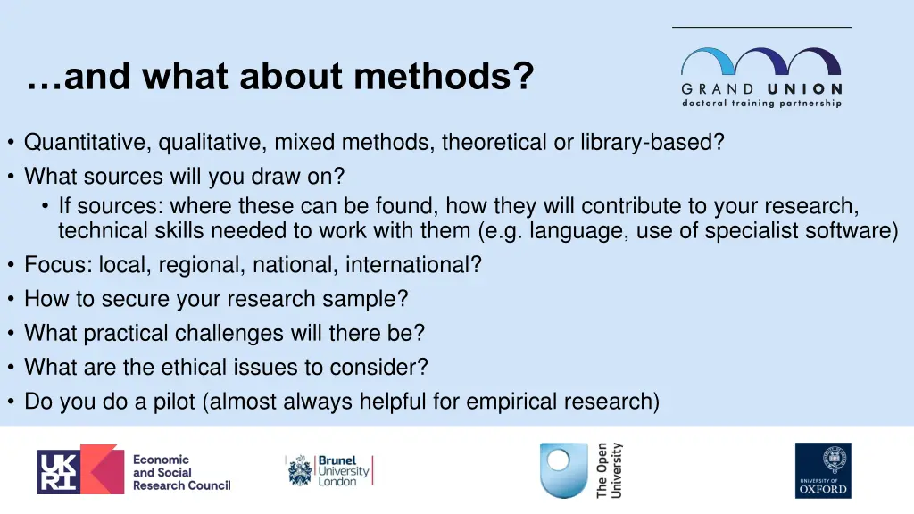 and what about methods