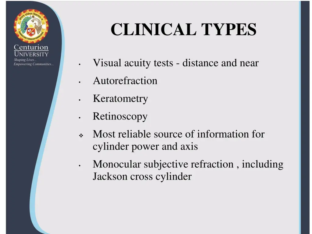 clinical types