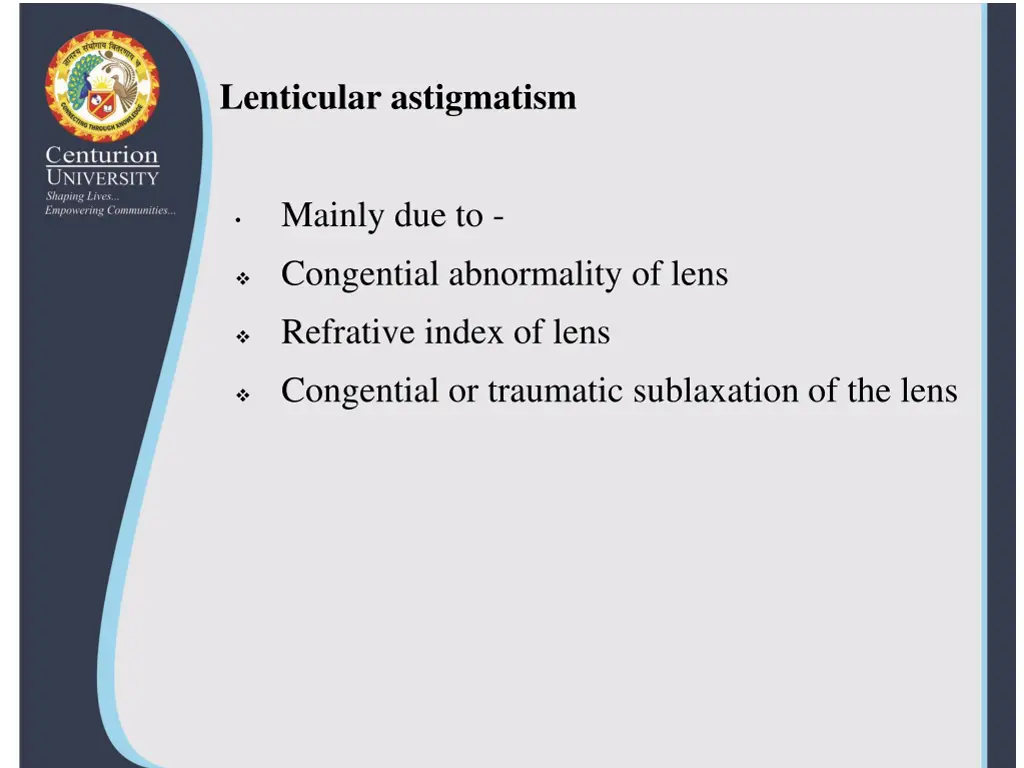 lenticular astigmatism