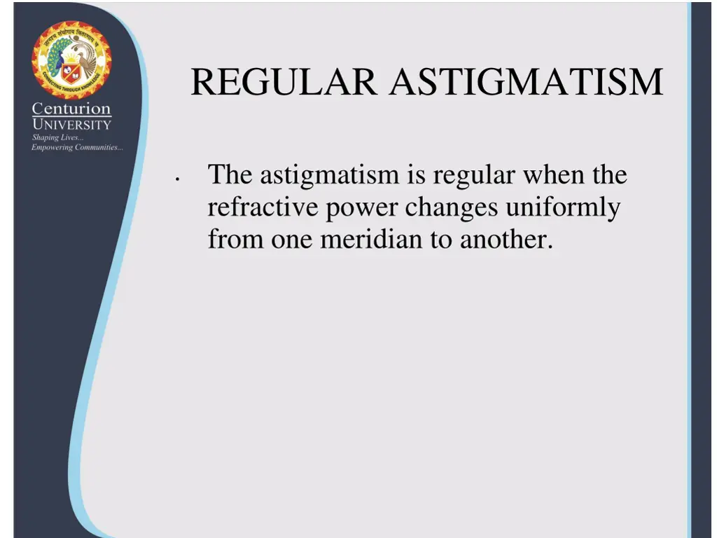 regular astigmatism