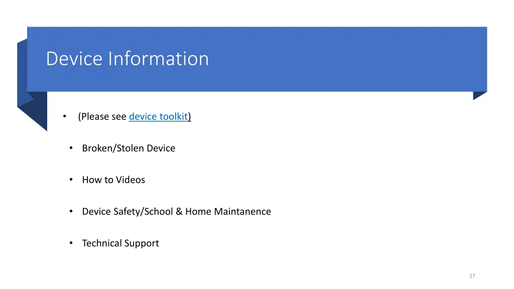 device information