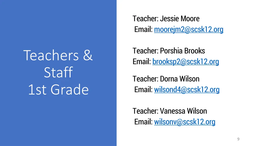 teacher jessie moore email moorejm2@scsk12 org