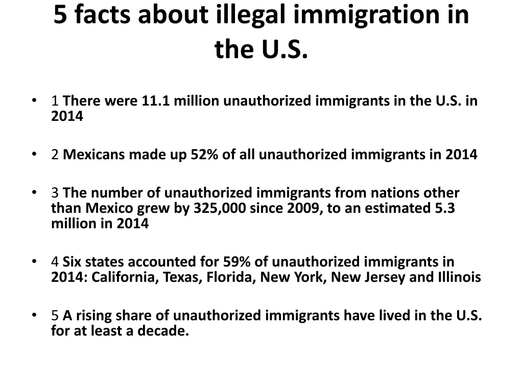 5 facts about illegal immigration in the u s