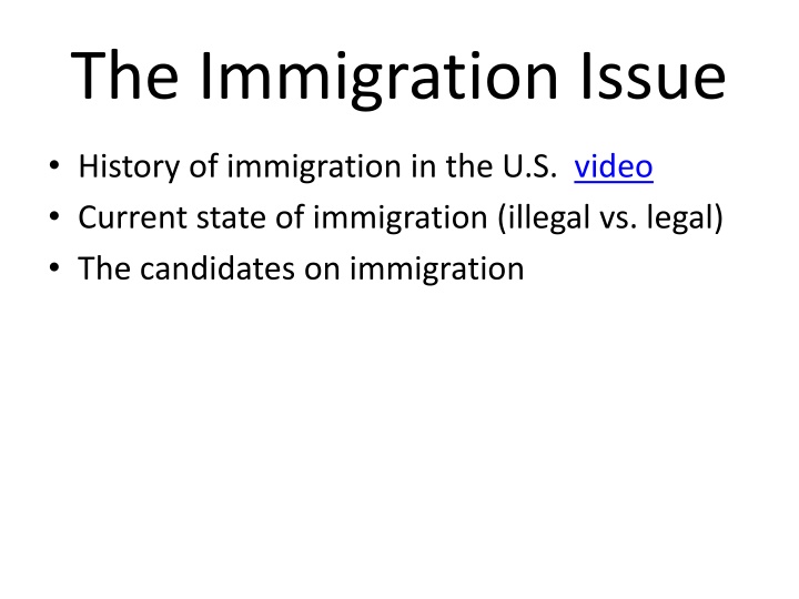 the immigration issue