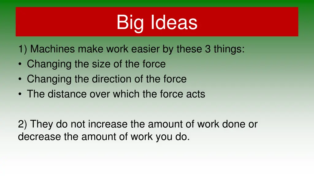 big ideas