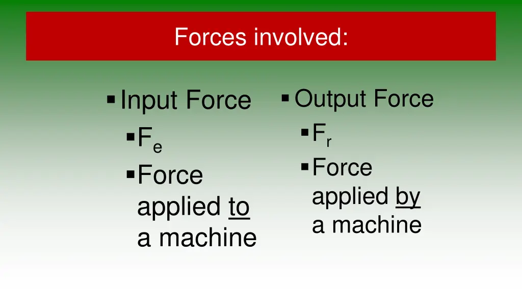 forces involved