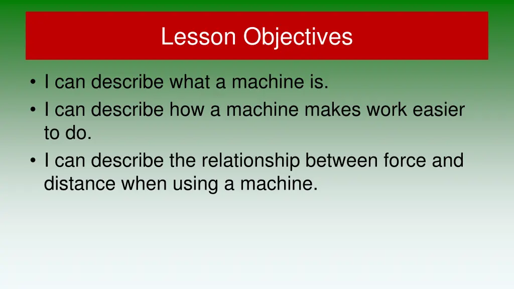 lesson objectives