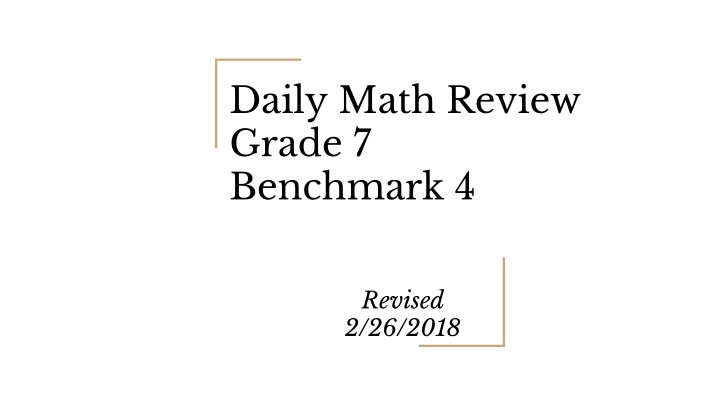 daily math review grade 7 benchmark 4