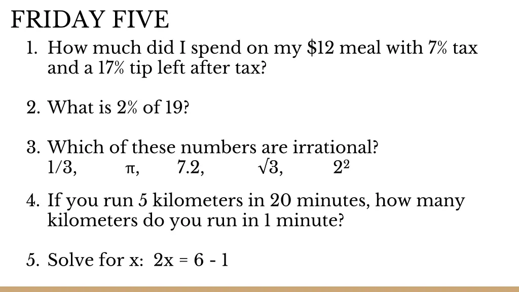 friday five 1 how much did i spend on my 12 meal