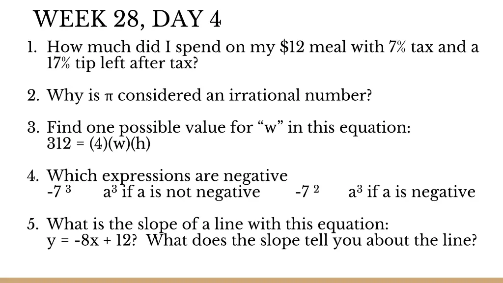 week 28 day 4 1 how much did i spend